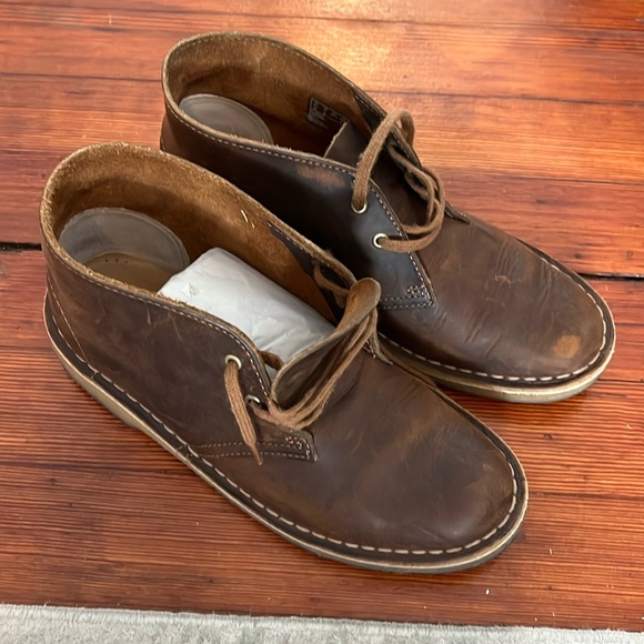 Clarks Brown Desert Ankle Boots Size 7 - Picture 1 of 7